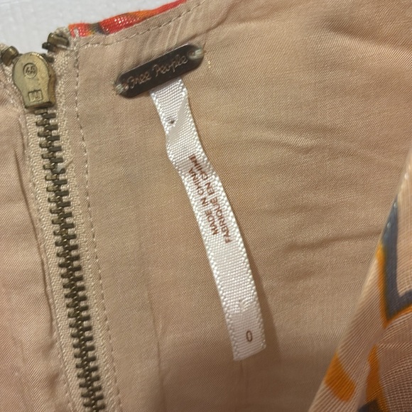 FREE PEOPLE BIG BANG Multicolor Floral Aztec Metallic Crochet Dress - Picture 3 of 4